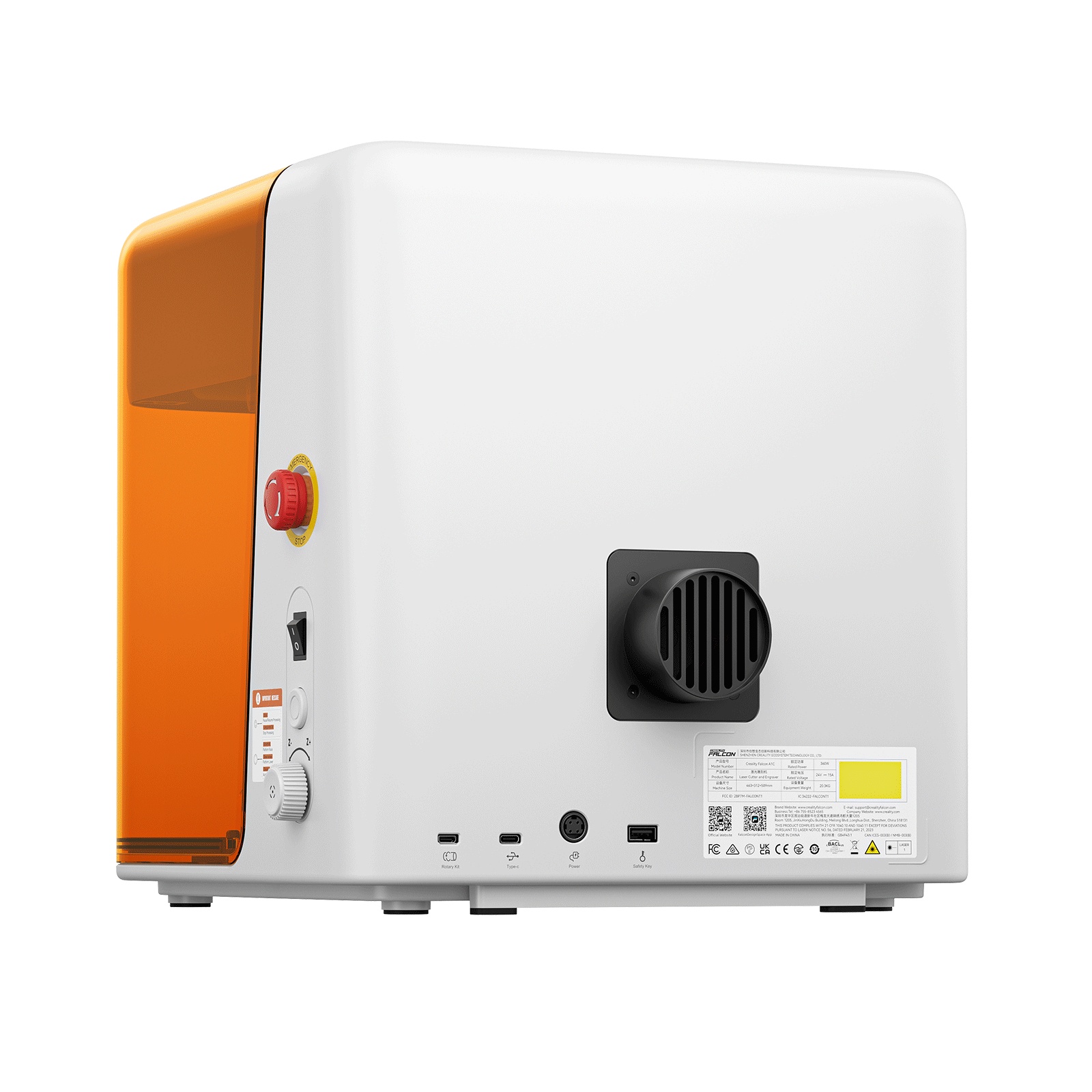 03-Creality-Falcon-A1C-White-Rear-View